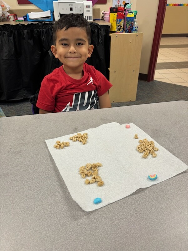 Students in Ms. Moore's class had fun sorting based on color and shape in science today!
