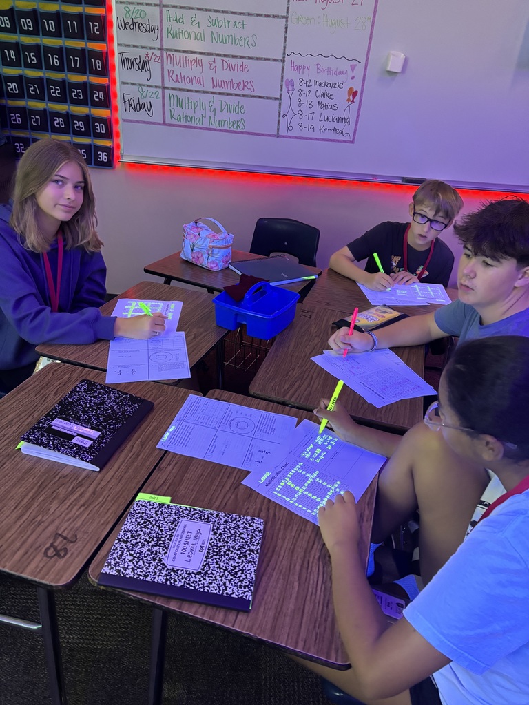 Mrs. Speer’s 7th grade Math class!