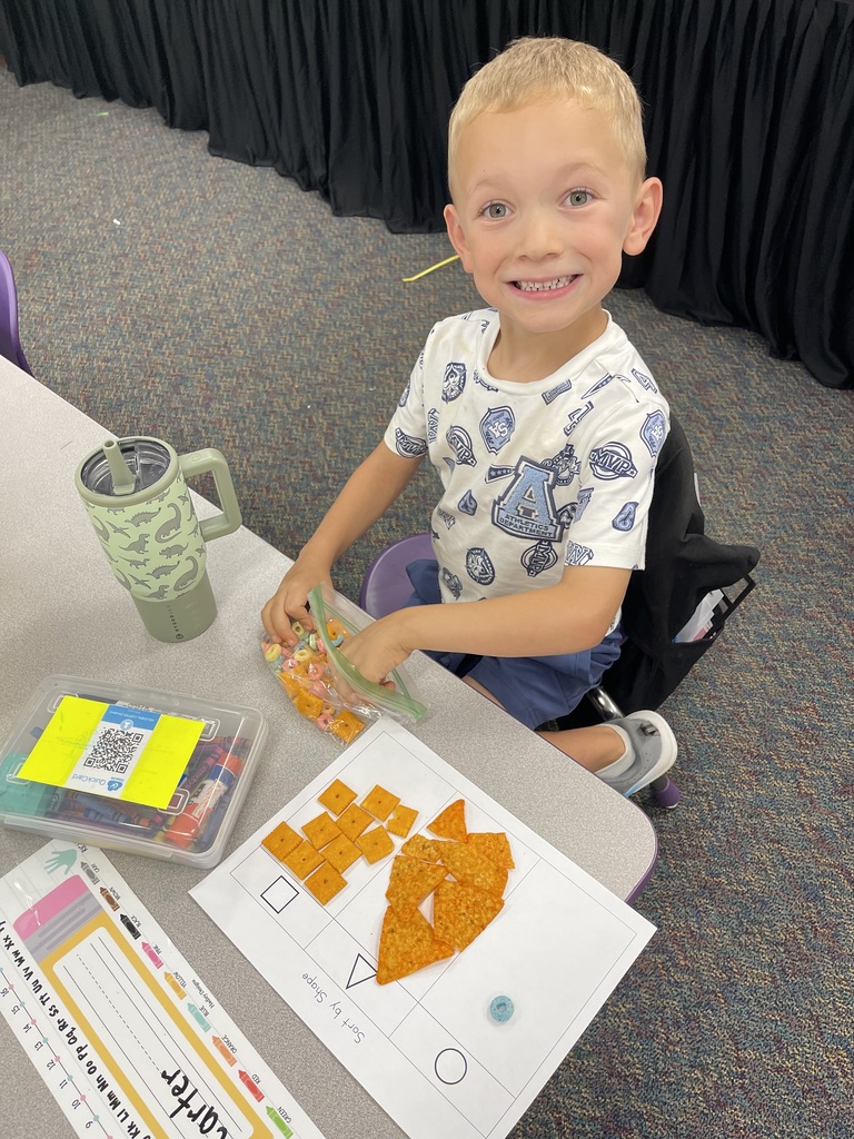Kindergarten has been learning about 2d shapes.