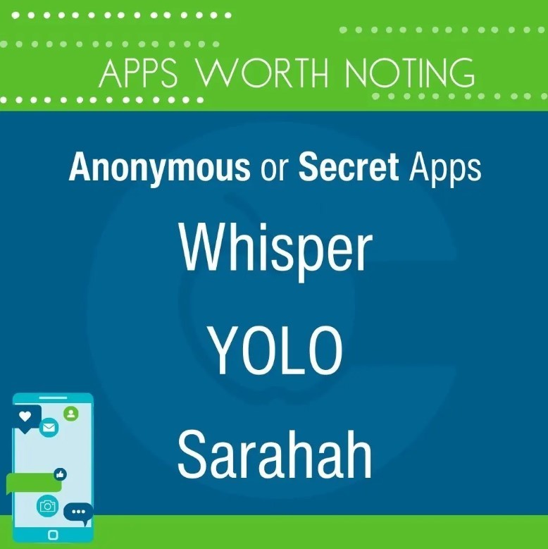 Anonymous or Secret Apps: Whipser, YOLO, Sarahah