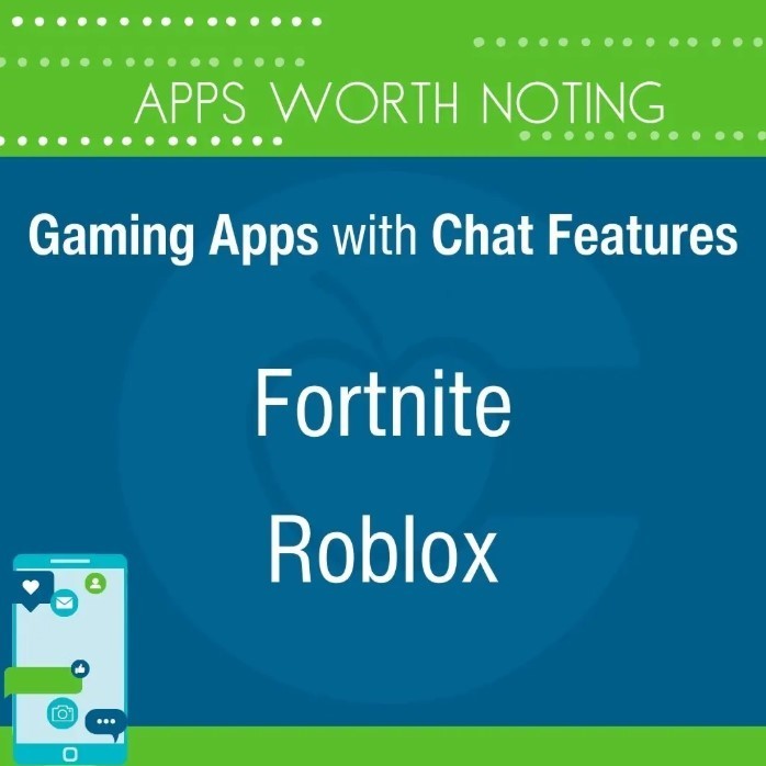 Gaming Apps with Chat Features: Fortnite, Roblox