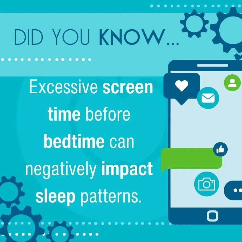 Excessive screen time before bedtime can negatively impact sleep patterns