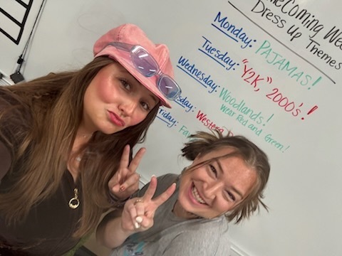 Mrs. Dupree and Mrs. Speer rocking out for Y2K!