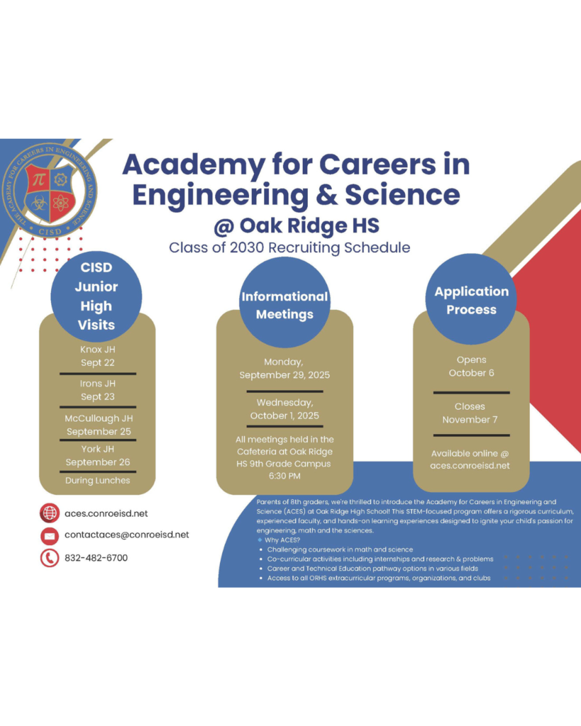 ACES Class of 2030 Recruitment Schedule