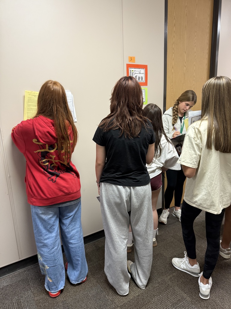 Mrs. Roberts' 8th grade ELA class rotated through stations to practice embedding quotes.