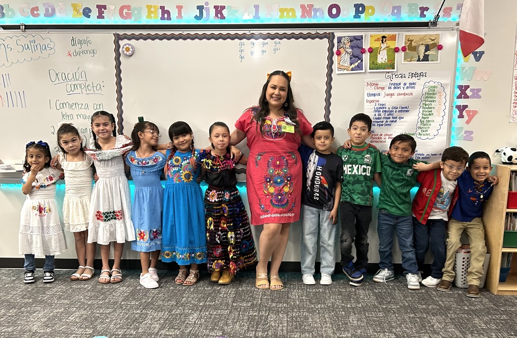 Celebrating Hispanic Heritage month with our Caney Creek High School students, Creighton staff and students and our new mascot "Panthy"