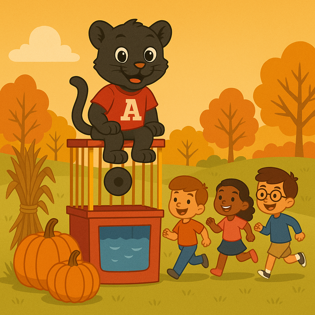 Autumn Festival Fun with Panther Mascot