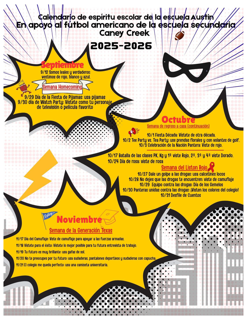 Fall Dress Up Cal Spanish