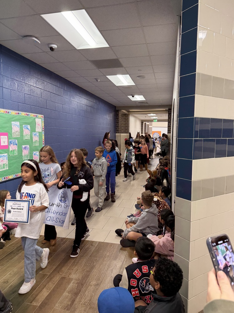 Our 4th grade Attendance class winner, Mrs. Clepper’s class