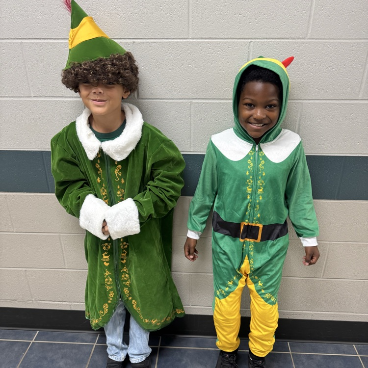 students dressed up as elves
