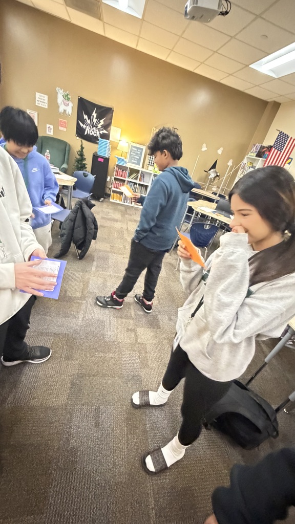 ESL Students practiced their speaking skills with Conversation Carousel Activity.