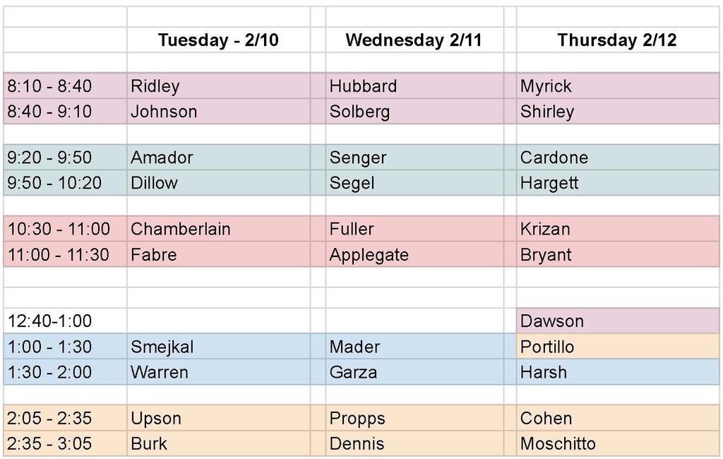 Spring '26 bookfair schedule web post