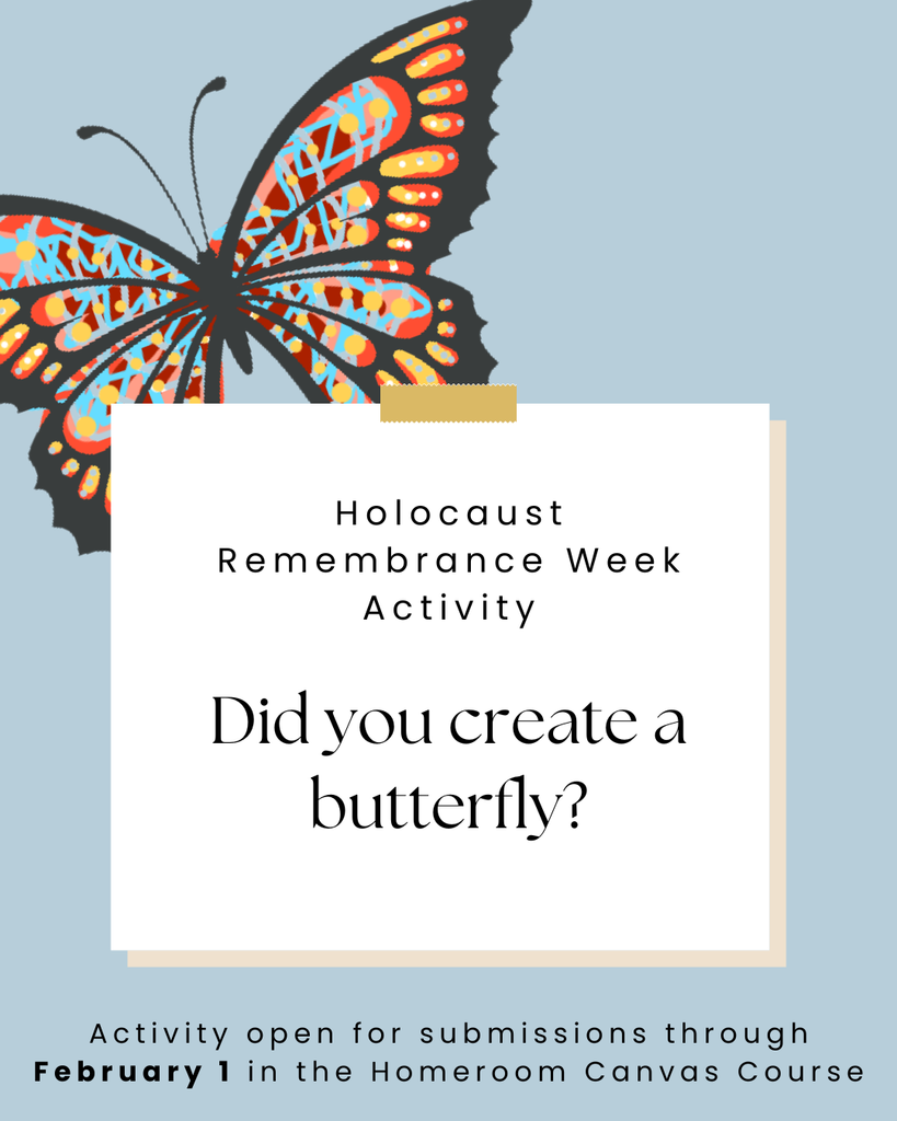 Holocaust Remebrance Week activity reminder