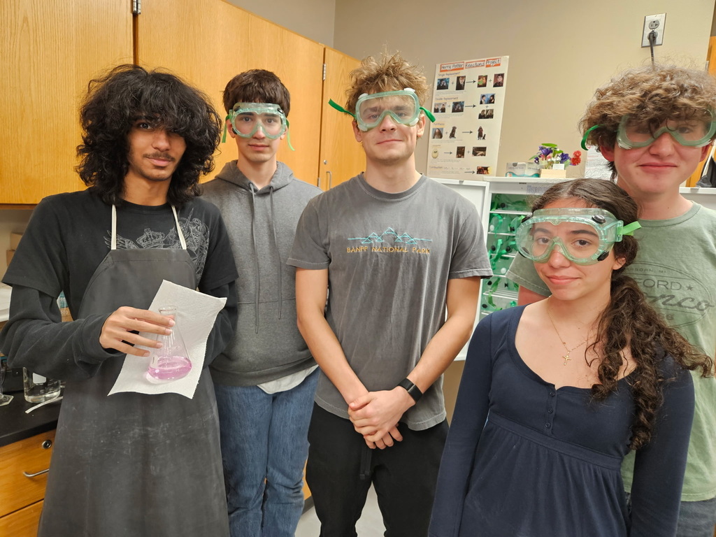 ACES ORHS AP Chem students successfully  performing the titration lab.