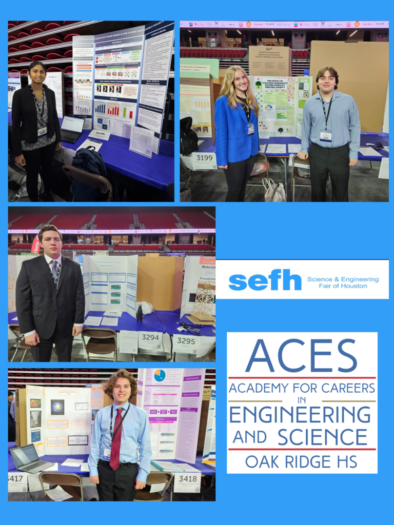ACES students at their boards at the SEFH.