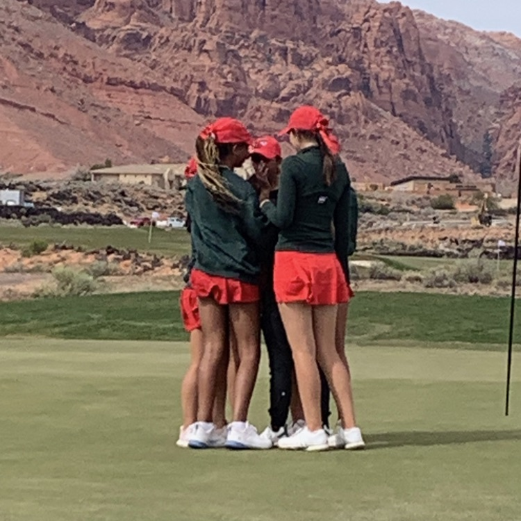Over Spring Break, TWHS Girls golf won the Lone Peak HS Black Desert Invitational! Way to go girls! 