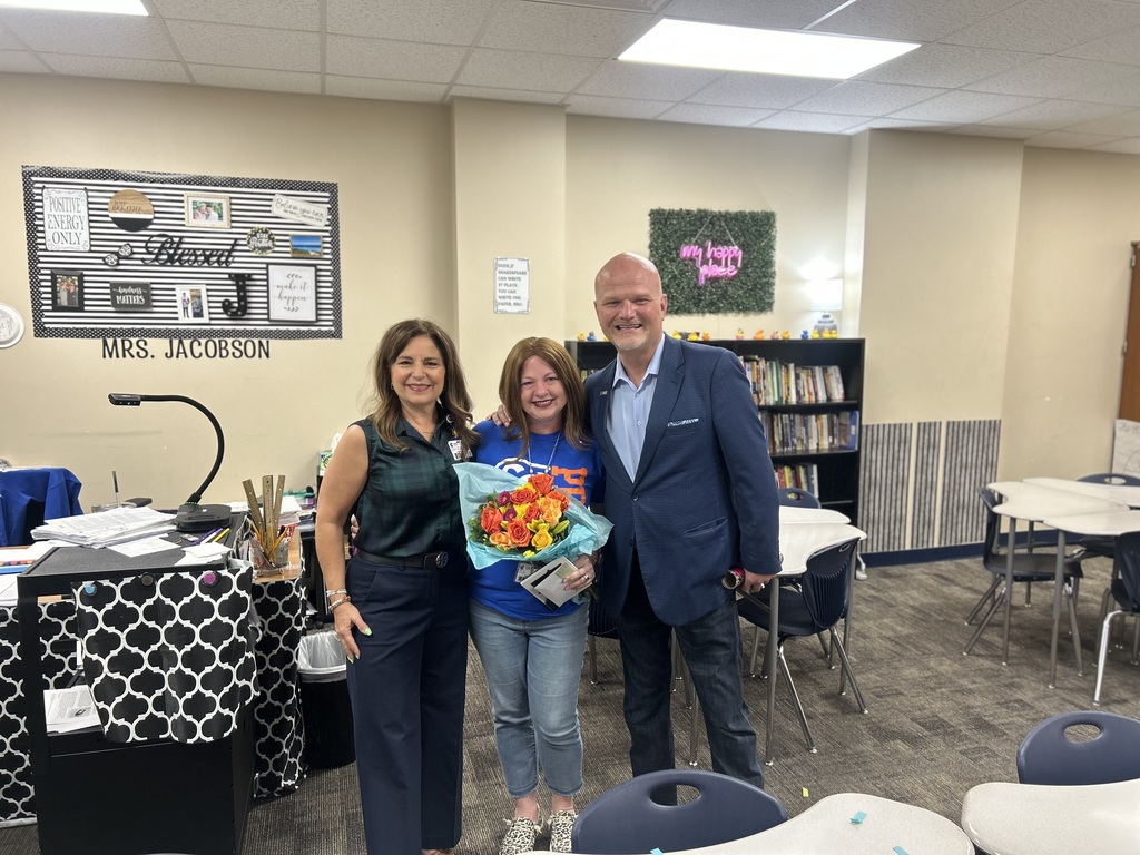 Teacher with superintendent