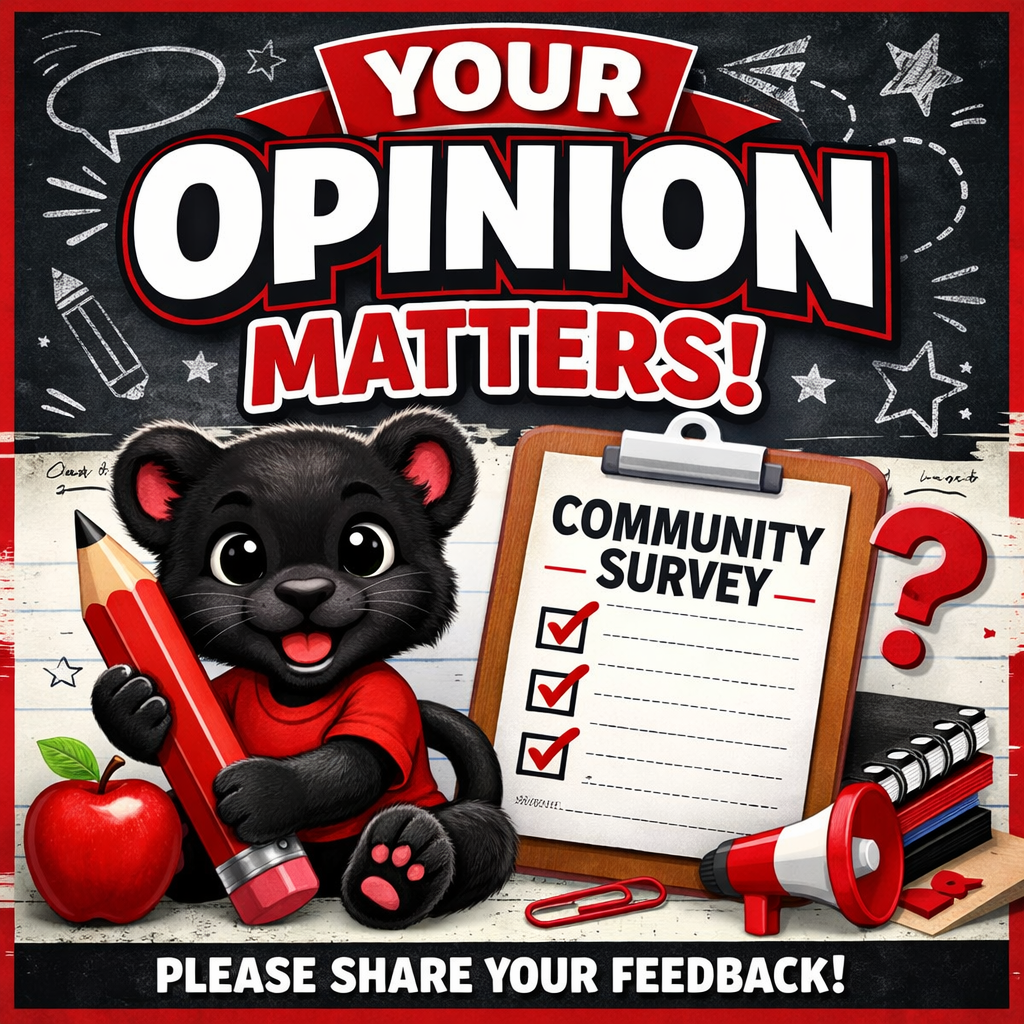 Your Opinion Matters with panther cub and school embellishments