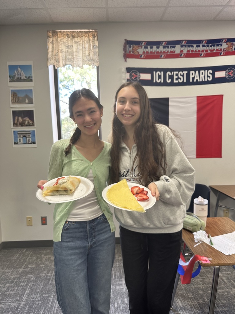 Students making French Crepes. 