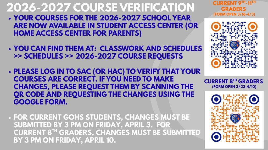 2026-2027 Course Requests