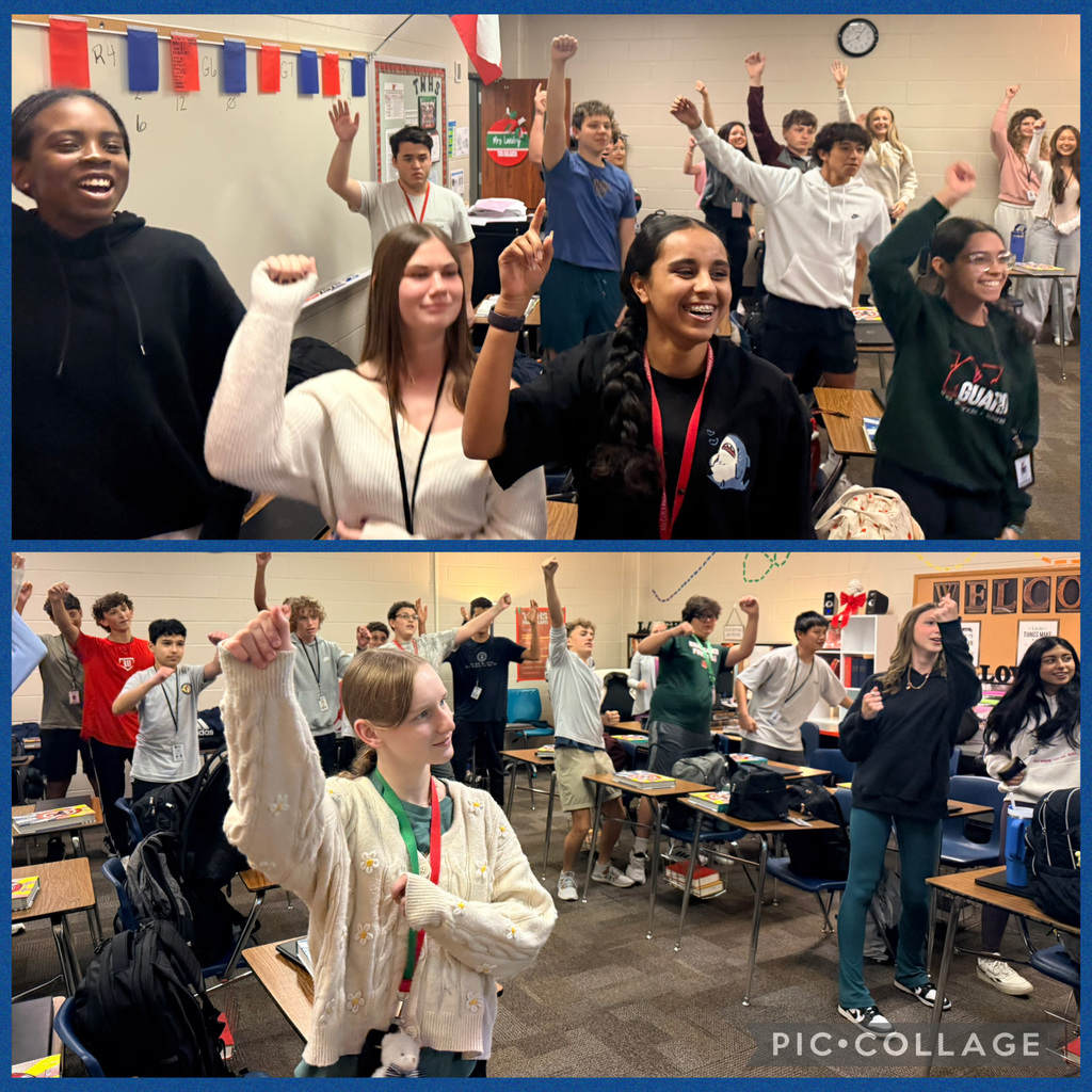 English I Honors students get a little dancing in as they prepare to discuss Act I of Romeo & Juliet. The young couple meet at a dance, so why not get a few dance moves in before learning more about the young couple’s first dance! 