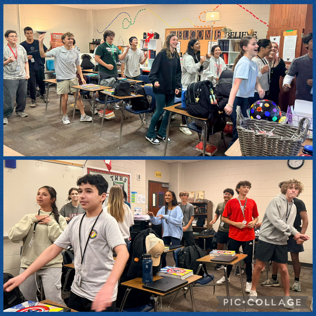 English I Honors students get a little dancing in as they prepare to discuss Act I of Romeo & Juliet. The young couple meet at a dance, so why not get a few dance moves in before learning more about the young couple’s first dance! 
