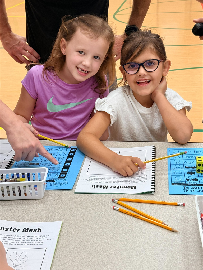 kids and parent doing art night activities