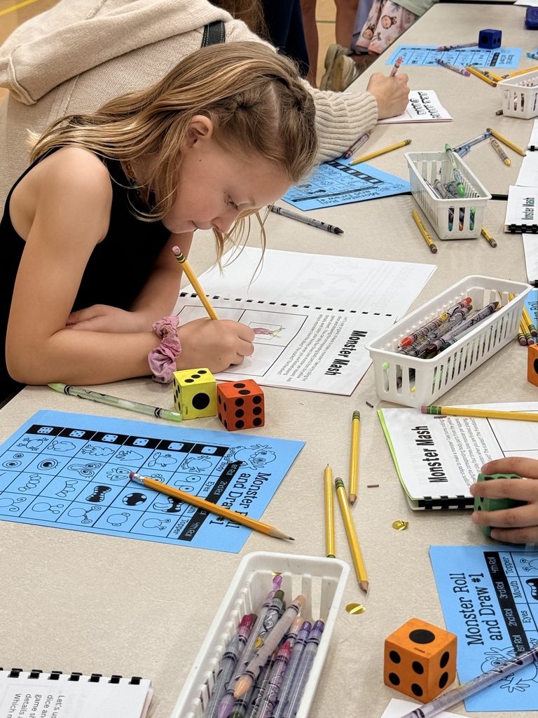 kids and parent doing art night activities