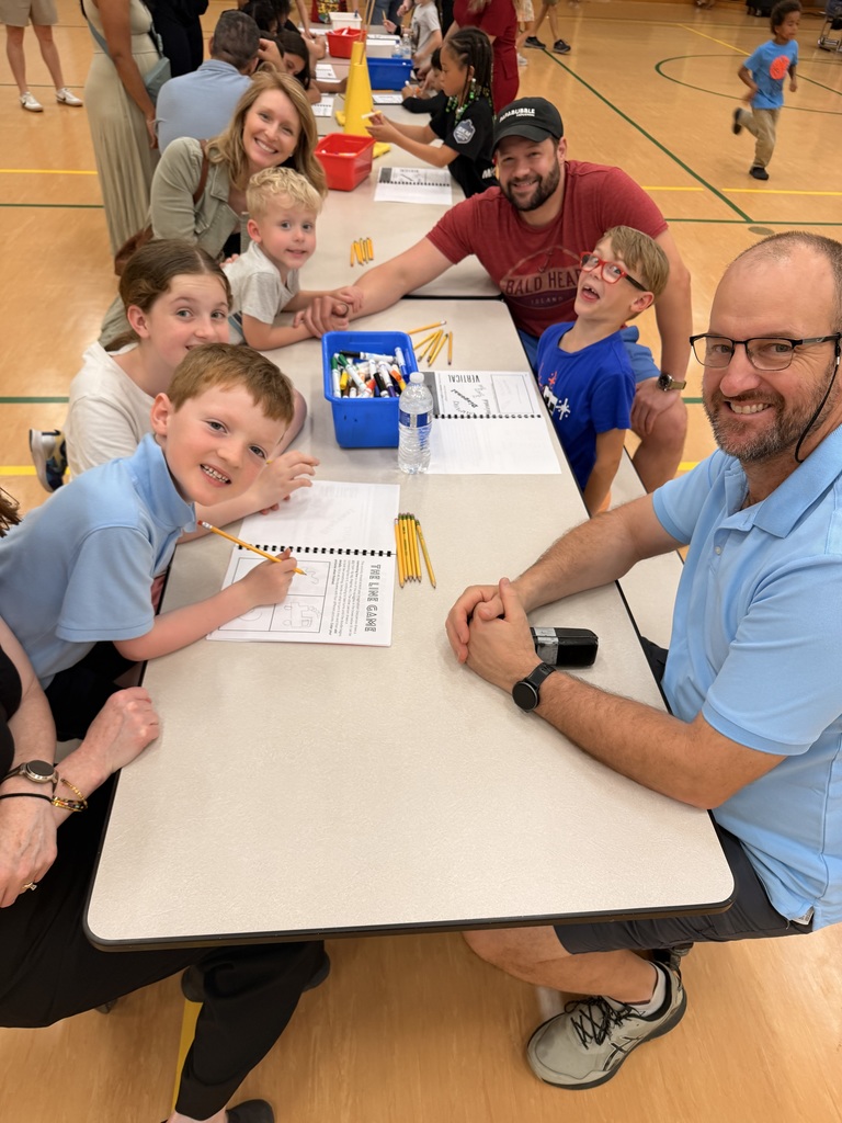 kids with parents doing art night activities