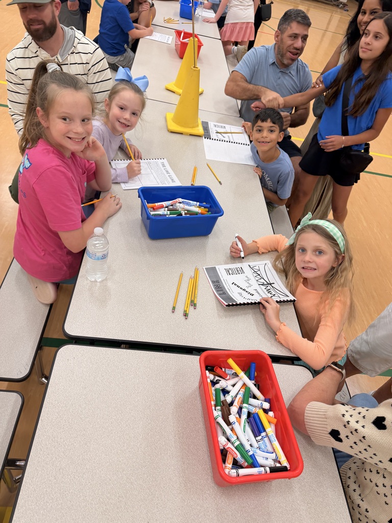 kids doing art night activities