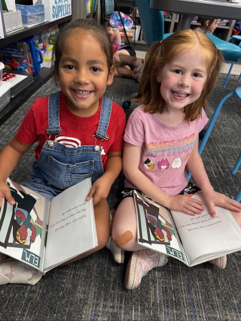partner reading in kinder