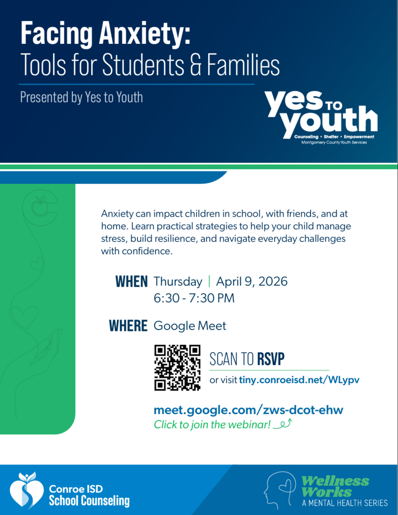 Facing Anxiety: Tools for Students & Families presented by Yes to Youth