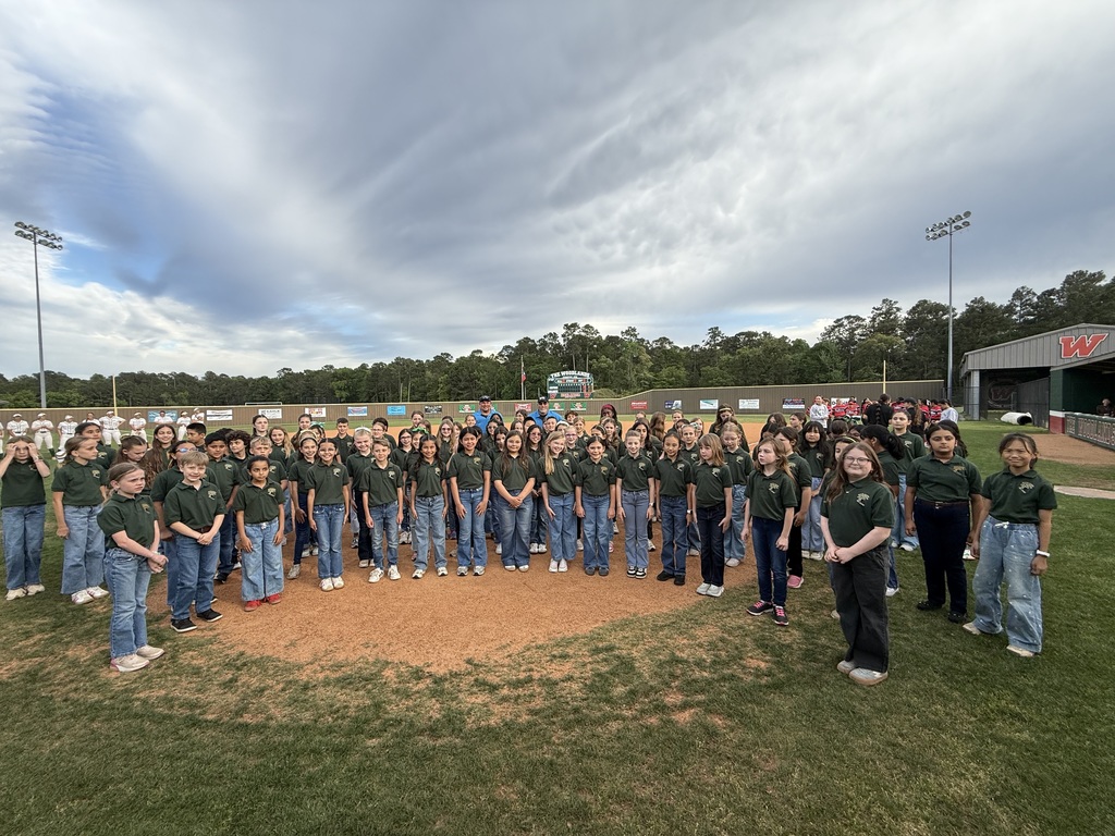 buckalew choir lined up on softball field