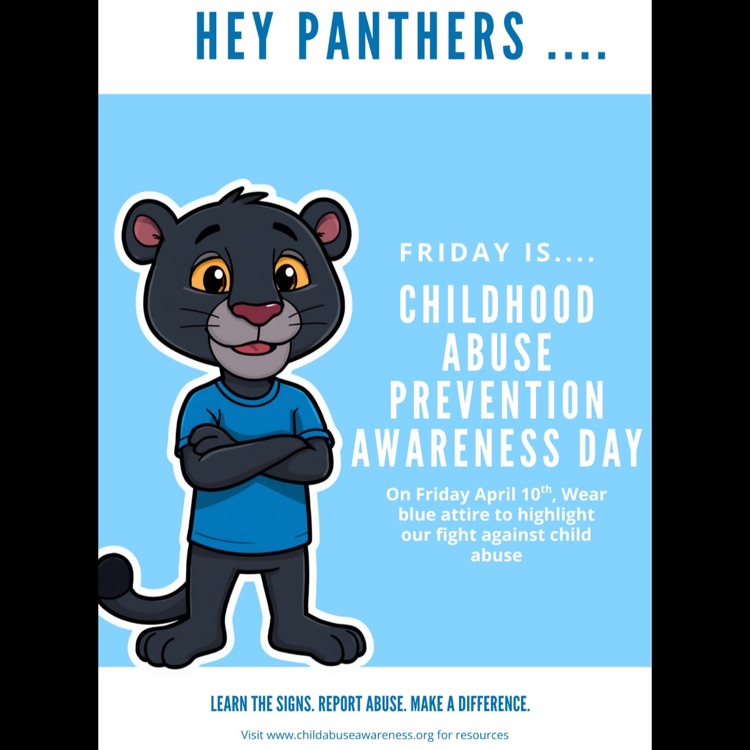 wear blue on Friday to support child abuse prevention