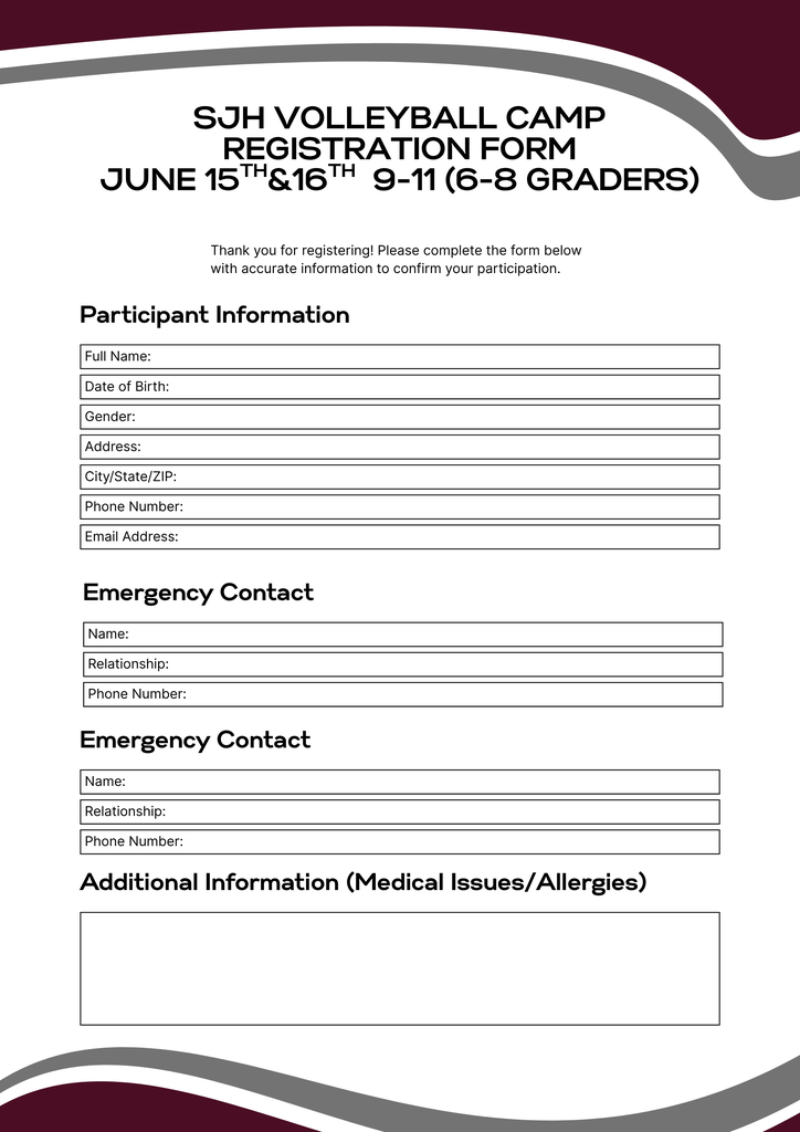 Volleyball Registration