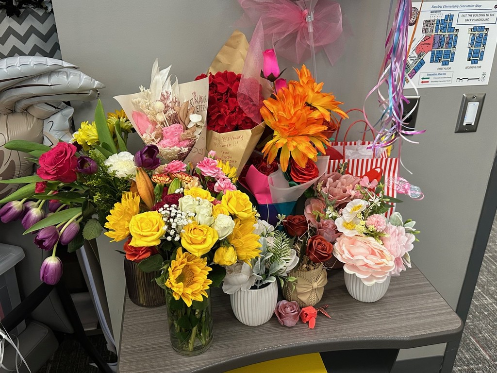 Mrs. Smith received real flowers as well as artificial ones.  