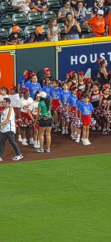 Our awesome Falcon Cheer Squad performed at the Astros game 