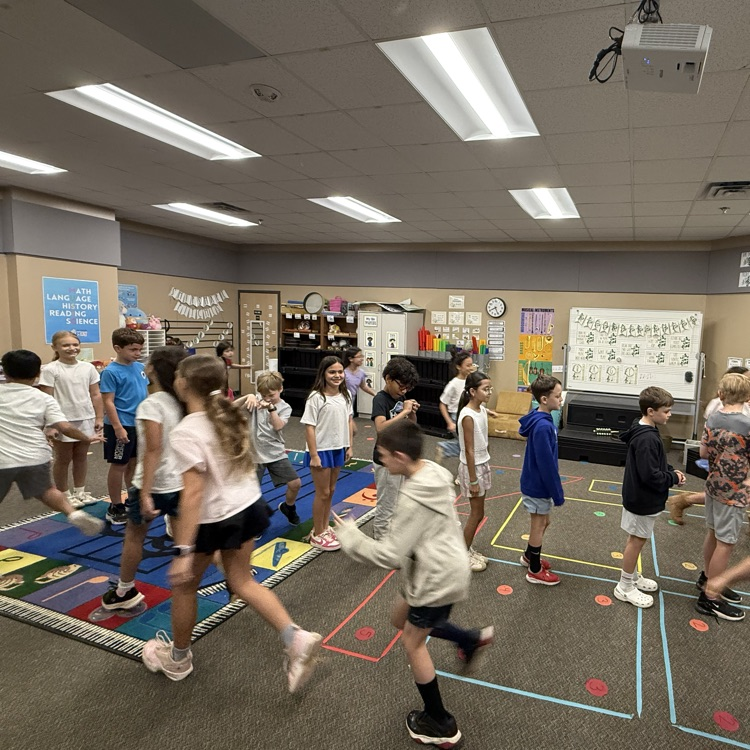 students folk dancing