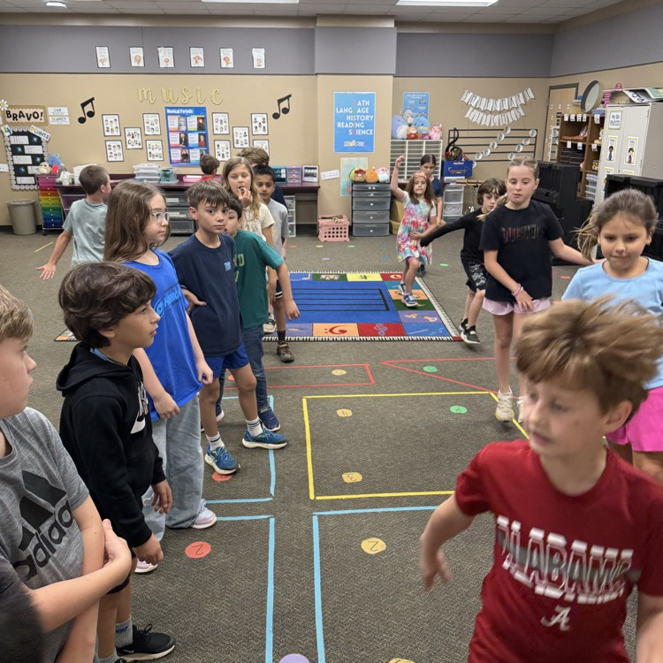 students folk dancing