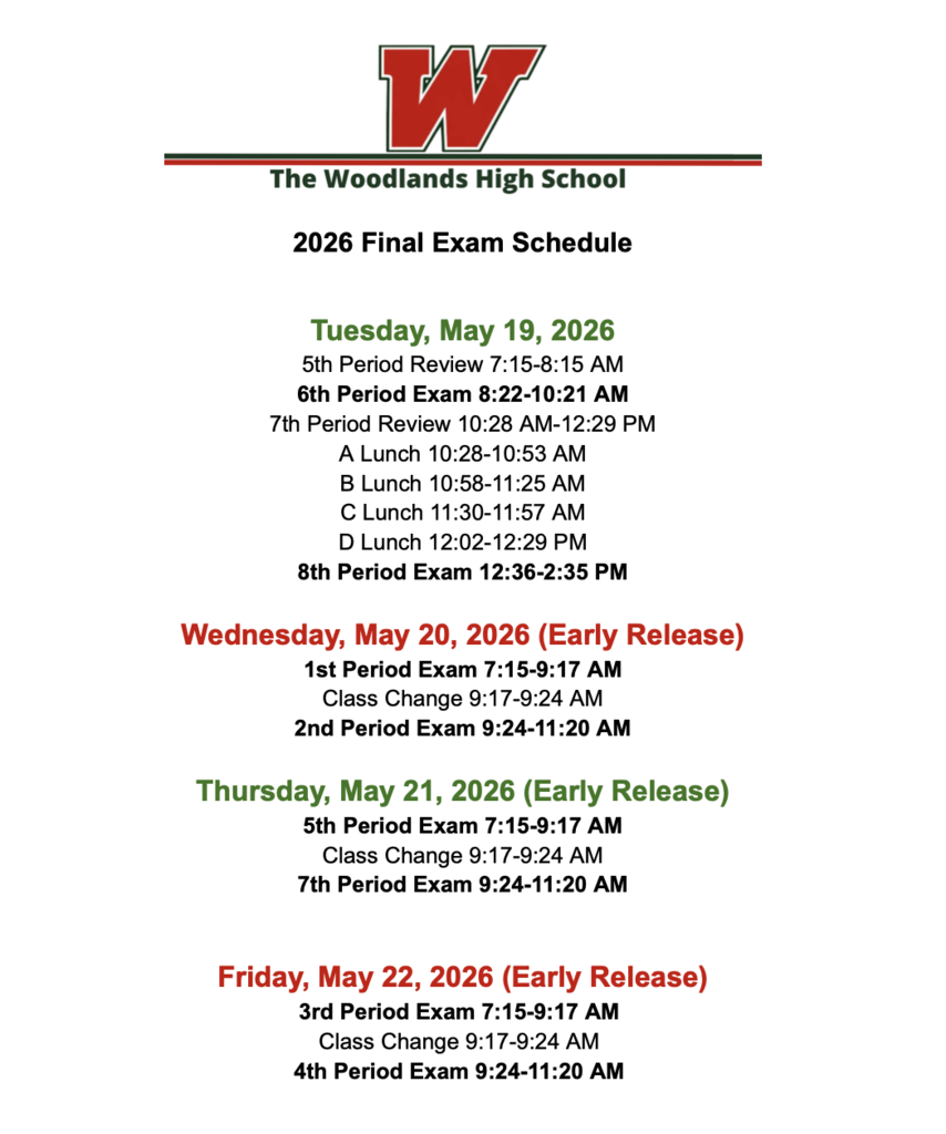 TWHS Final Exam Schedule