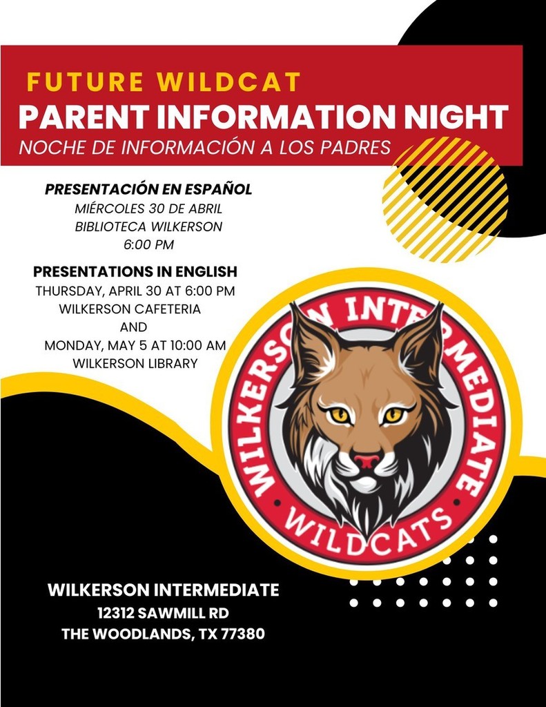 Future Wildcat Parent Night Flyer