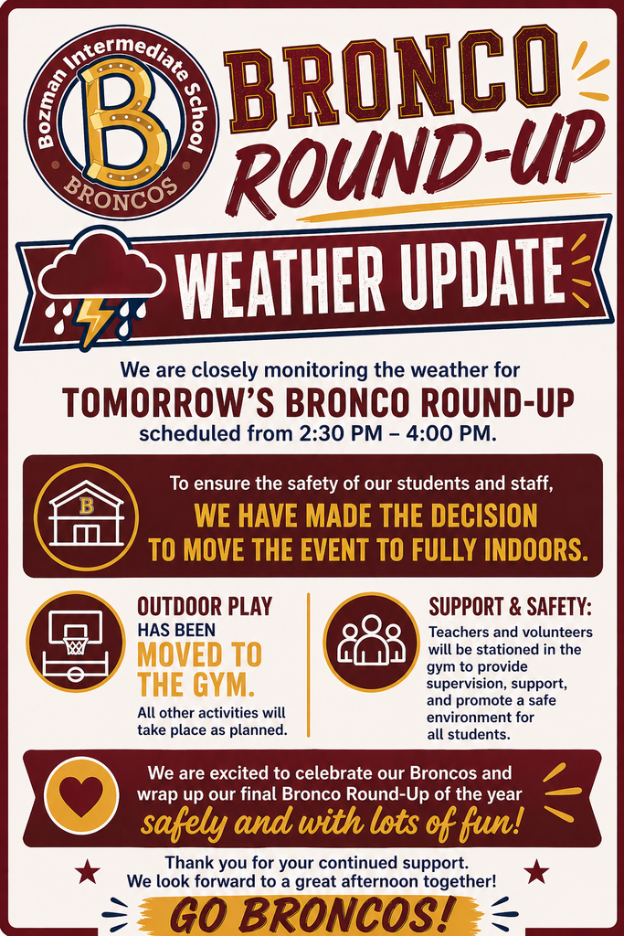 Bronco Round-Up Weather Update