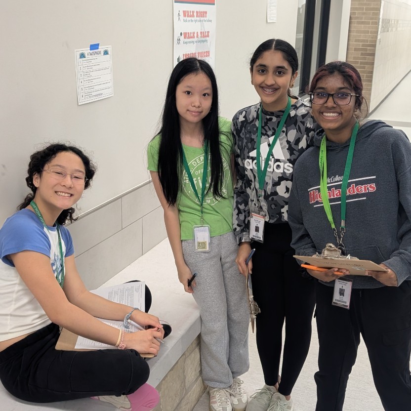 students working