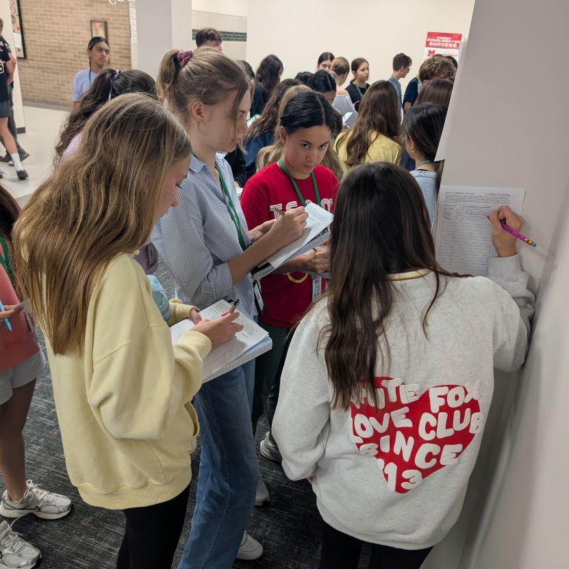 students working