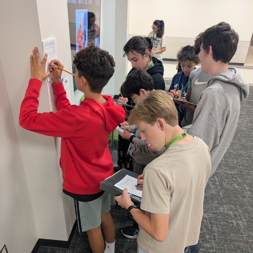 students working