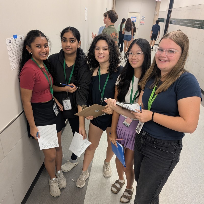 students working