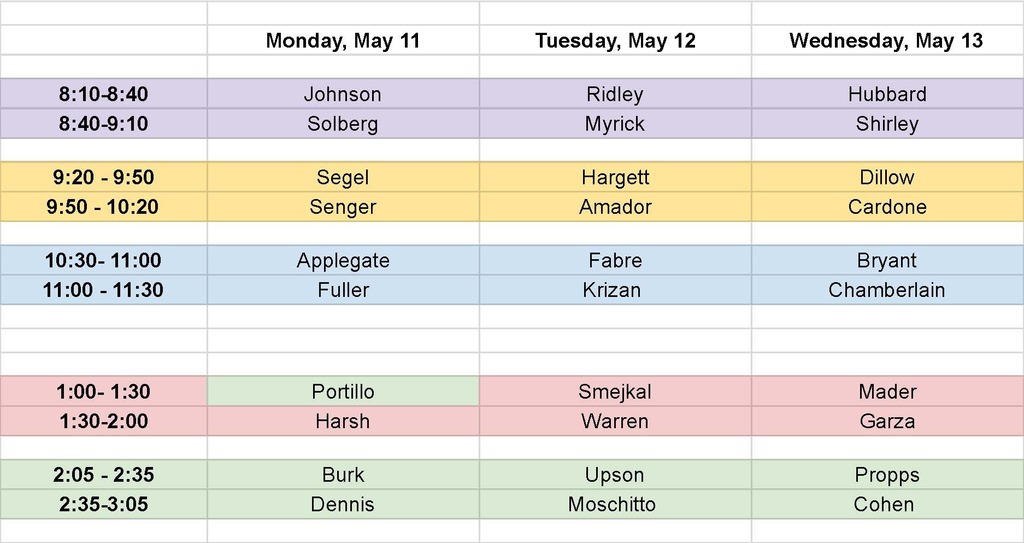 bogo bookfair schedule with times