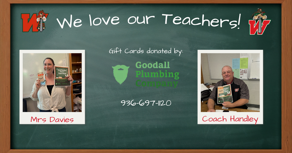 Day 4 of DECA's Teacher Appreciation Gift Card Giveaway is here, and seven more amazing teachers from our campus have been selected as today's winners!  DECA is proud to partner with Sean Meyers Insurance Services, Goodall Plumbing, and Revolution Powersports for today's giveaway three outstanding local businesses that believe in celebrating the educators who shape our community.  🏆 Congratulations to Today's Winners: ⭐ Ms. Newhouse ⭐ Coach Rascoe ⭐ Mrs. Reed ⭐ Coach Wade ⭐ Mrs. Schnelle ⭐ Mrs. Davies ⭐ Coach Handley
