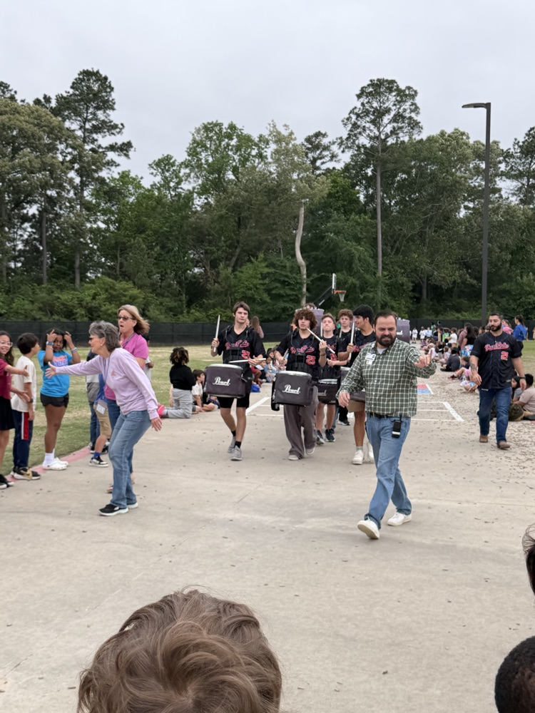 admin team starting off the parade