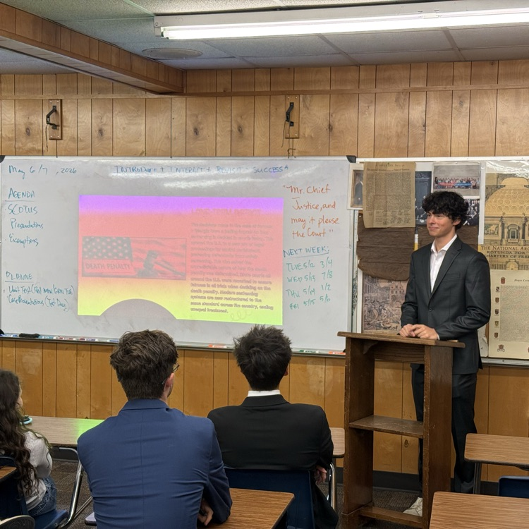 Here is blurb: Mr. Estrada’s Honors government classes dressed for success when presenting their end of year landmark Supreme Court cases. 